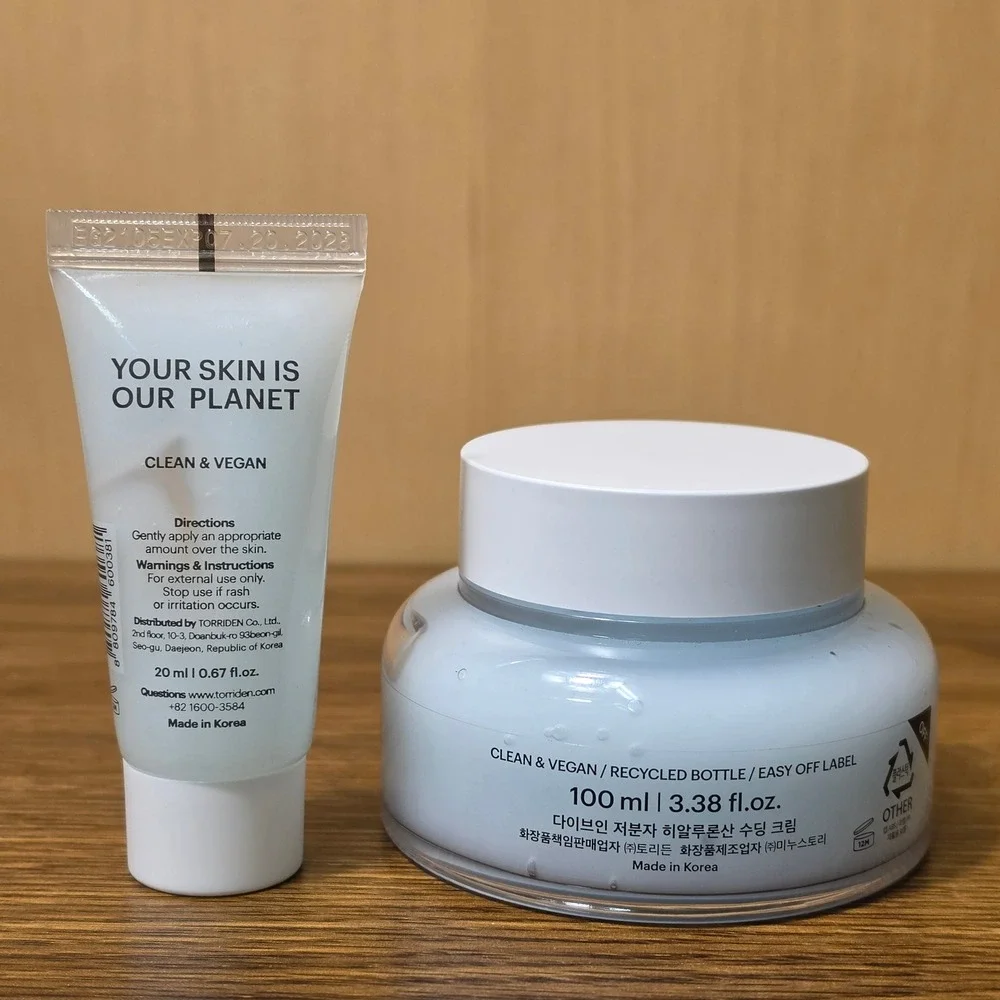 Torriden DIVE IN Soothing Cream 100ml + 20ml Hyaluronic Acid K-Beauty New